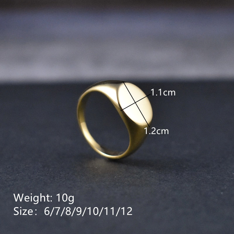 Gold Oval Ring